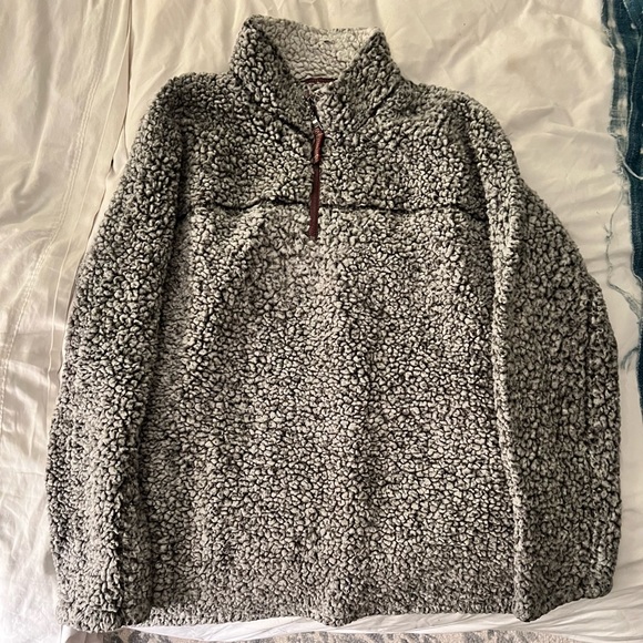 True Grit Jackets & Blazers - The Original Frosty Tipped Pile 1/2 Zip Pullover in Brown by True Grit